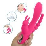 G Spot Dildo Rabbit Vibrator 3-in-one function Vibration Waterproof