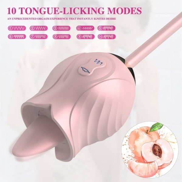 Rose G-spot Tongue Licking Vibration For Wome