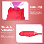 Rose Sex Toy Dual Sucking Vibrator For Women