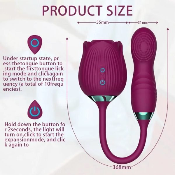 Rose Vibrator Clitoris Stimulator