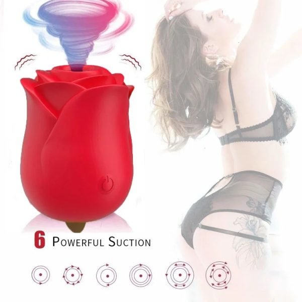 Rose Waterproof Sucking Lick Vibrator Sex Toys