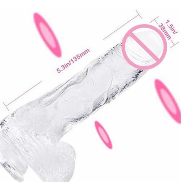 7.3-inch Transparent Dildo